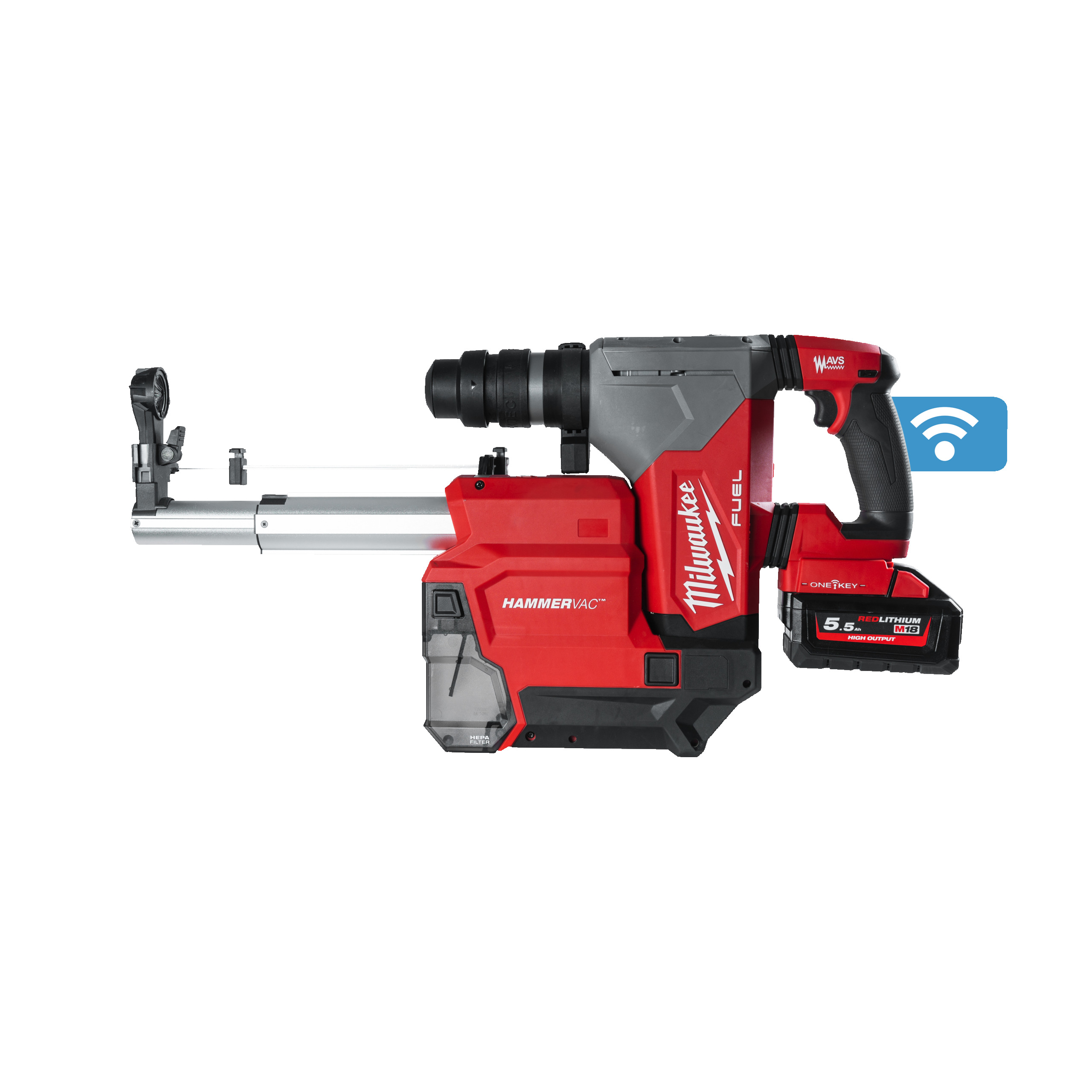 Akku-Kombihammer + Staubabsaugung M18ONEFHPXDEL-552C