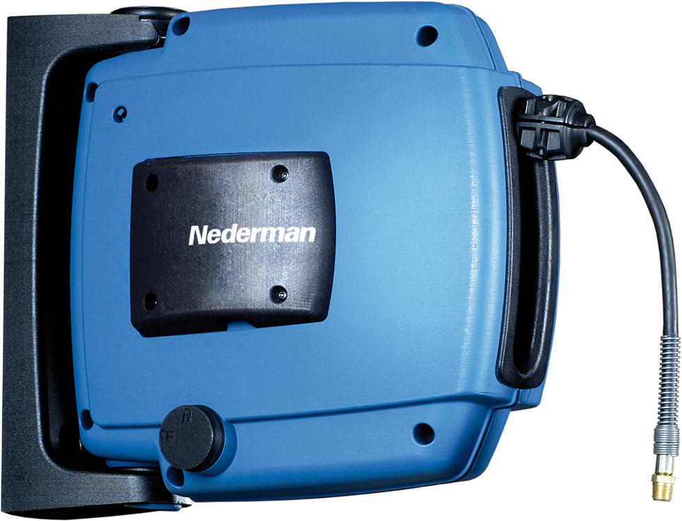 Schlauchaufroller H30 für Luft/ Wasser inkl 10m-Schlauch Ø10mm, AG G3/8", Nederman
