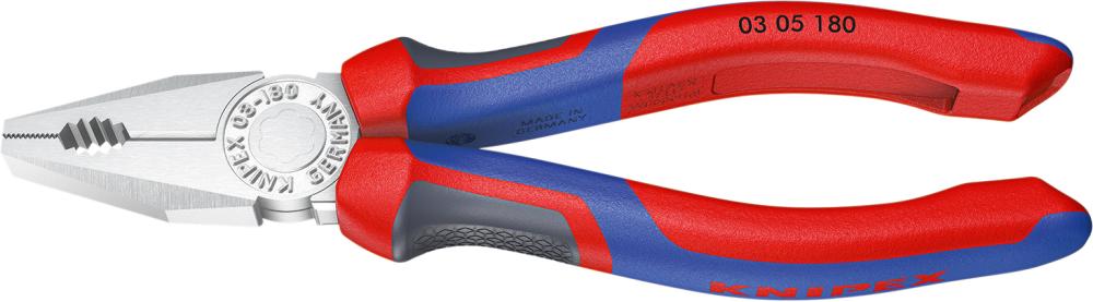 Kombinationszange verchromt mit Mehrkomponenten-Griffen 180mm KNIPEX Kombinationszange verchromt mit Mehrkomponenten-Griffen 180mm KNIPEX