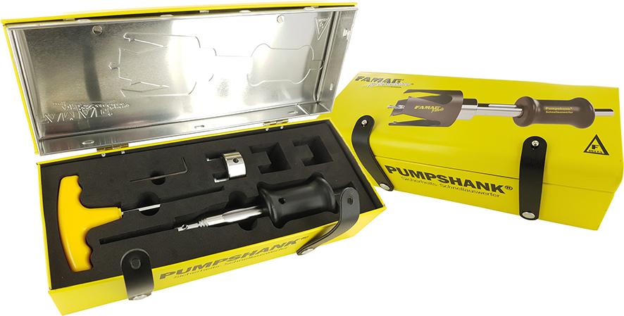 Pumpshank mit Adapter und Vorbohrer Pumpshank mit Adapter und Vorbohrer