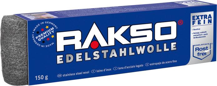 Edelstahlwolle Gr. 00 extra fein, 150 g Rakso Edelstahlwolle Gr. 00 extra fein, 150 g Rakso