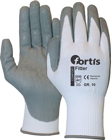 Handschuh Fitter Foam,weiß-grau, Gr.10, FORTIS Handschuh Fitter Foam,weiß-grau, Gr.10, FORTIS