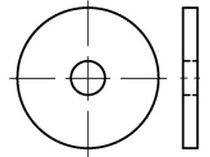 Scheiben DIN 1052 Scheiben f. Holzverb. A 2 14 x 58 x 6 A 2 S normal