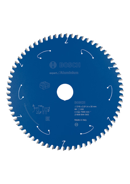 Kreissägeblatt für Akkusägen Expert for Aluminium, 216 x 2/1,4 x 30, 66 Zähne