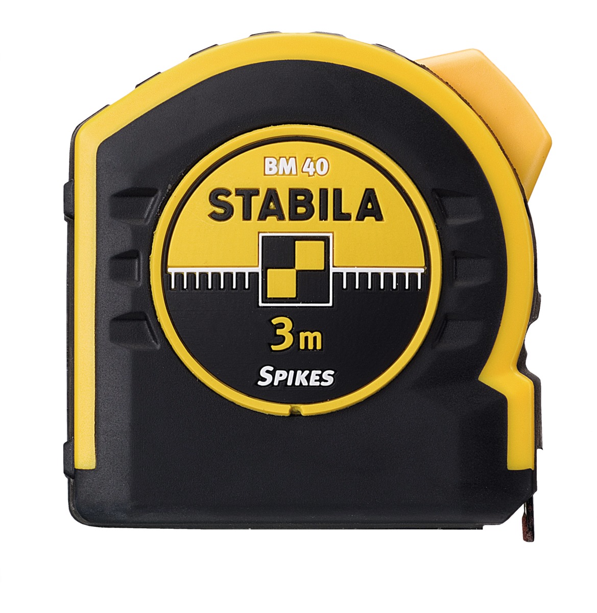 STABILA Taschenbandmaß BM 40, 3 m, mit doppelseitiger Skala und Spikes-Haken STD