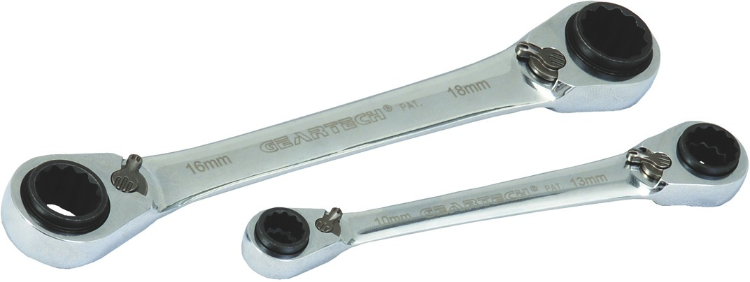 Artikelhauptbild GearTech 4 in 1 Doppelring Schluessel Satz 2tlg, 8-10 + 12-13 und 16-17 + 18-19