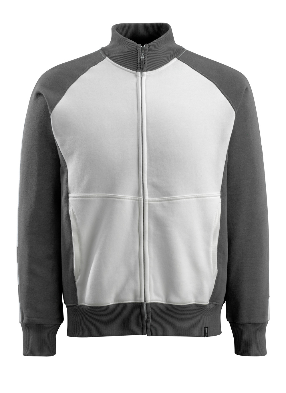 MASCOT® Amberg Sweatshirt mit Reißverschluss Größe 2XL, weiss/dunkelanthrazit
