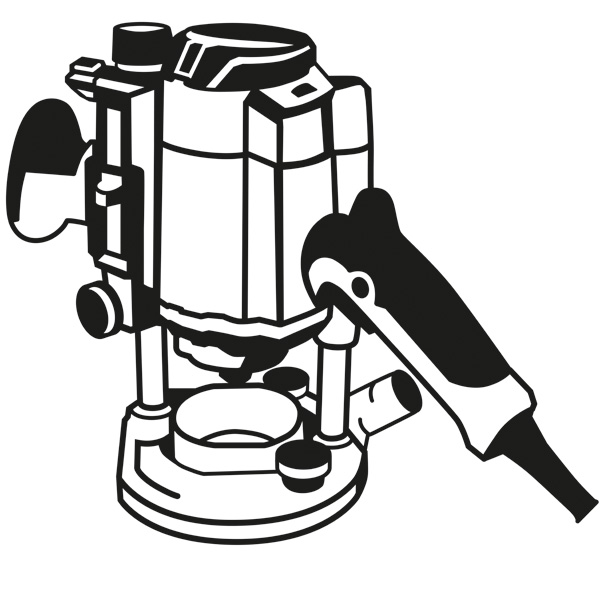 Hand-Router Logo/Symbolbild