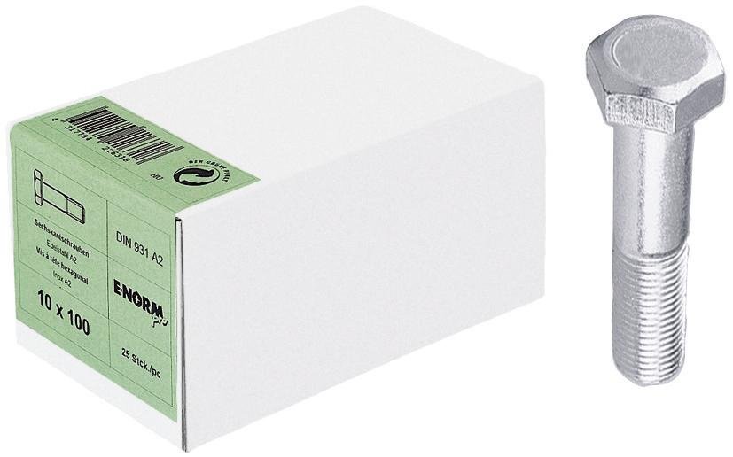 DIN 931 Edelstahl A2 M10x100 HP E-NORMpro