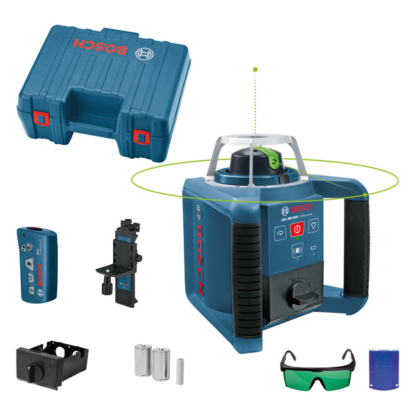 Rotationslaser GRL 300 HVG, 2 x Batterie LR20 1,5V im Handwerkerkoffer