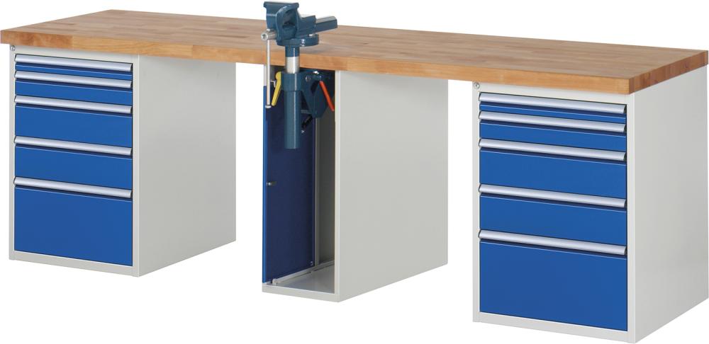 Werkbank Serie 7000 Modell 7511-0 B2500 x T700 x H840 mm Werkbank Serie 7000 Modell 7511-0 B2500 x T700 x H840 mm