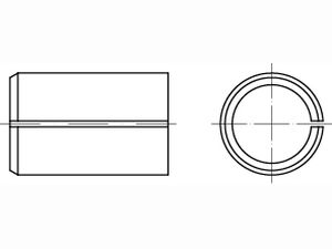 Einspannbuchsen DIN 1498 Federstahl EG 16/20 x 20 S normal