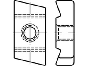 Hakenkopf-Gew.platten ART 88955 Hakenkopf Gewindeplatte Typ 50/30, M 10 , gal Zn gal Zn S normal