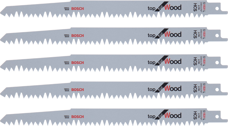 Säbelsägeblatt S 1531 L, Top for Wood, 5er-Pack