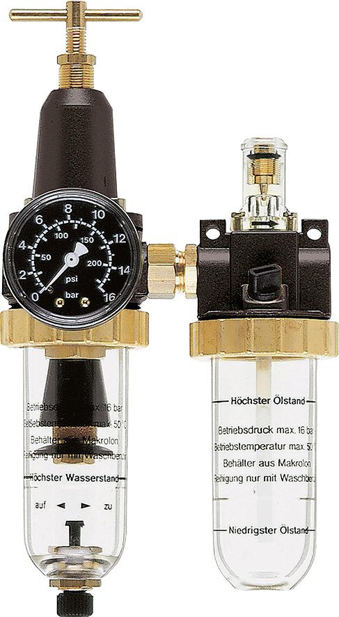 Wartungseinheit 2tlg. BR Standard, G1/2" DN15, BG 40, PC-Behälter, EWO Wartungseinheit 2tlg. BR Standard, G1/2" DN15, BG 40, PC-Behälter, EWO