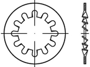 Zahnscheiben DIN 6797 1.4310 I 10,5 rostfrei S normal