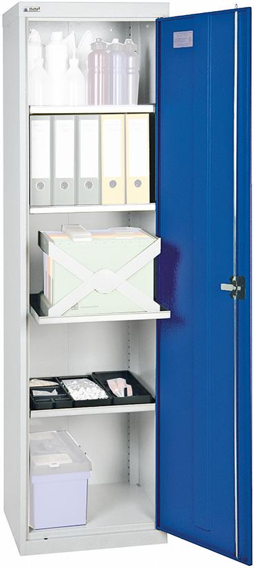 Werkzeugschrank S2000 RAL 7035/5010 4 verzinkte Wannenböden Werkzeugschrank S2000 RAL 7035/5010 4 verzinkte Wannenböden