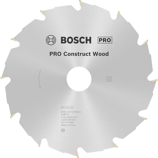 Produktbild PRO Construct Wood Kreissägeblatt, 190 x 2,6 x 30 mm