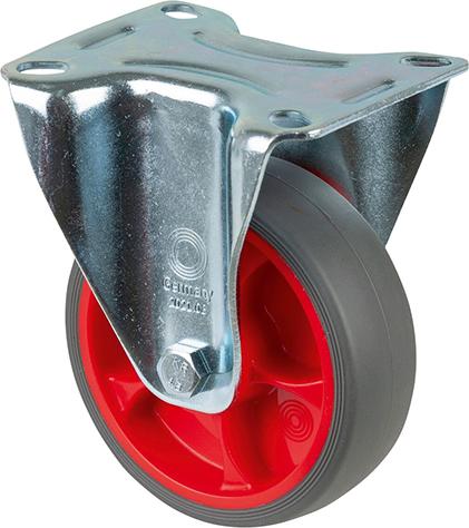 Bockrolle L410.B44.03 Rad Ø 100mm 110kg, Stahl verzinkt Bockrolle L410.B44.03 Rad Ø 100mm 110kg, Stahl verzinkt