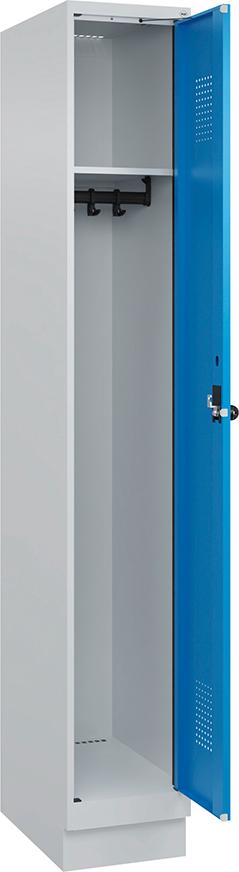 Spind Evolo PLUS 1 Abteil H1950xB300xT500mm RAL7035/RAL5012 /S/7035 Spind Evolo PLUS 1 Abteil H1950xB300xT500mm RAL7035/RAL5012 /S/7035