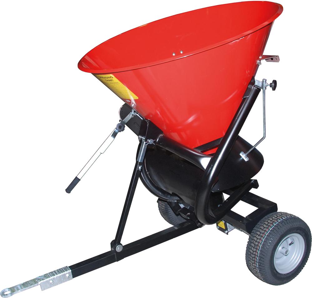 Stapler-Streuwagen STW260Trichtervolumen ca. 260 lRAL3000 rot/schwarz zum Anhängen