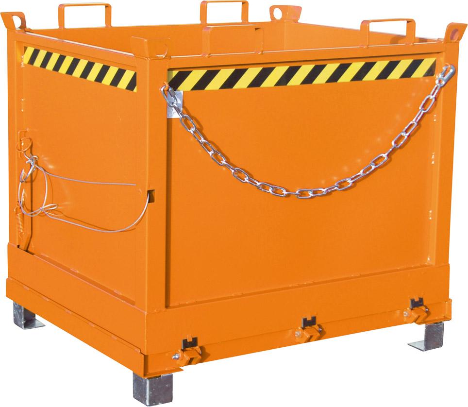 Klappbodenbehälter 1000l B1245xT1040xH1145 mm RAL2000 Tragkraft 1250kg Typ FB 1000 Klappbodenbehälter 1000l B1245xT1040xH1145 mm RAL2000 Tragkraft 1250kg Typ FB 1000