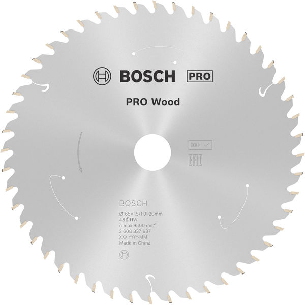 PRO Wood cordless Kreissägeblatt, 165 x 1,5 x 20 mm, T48