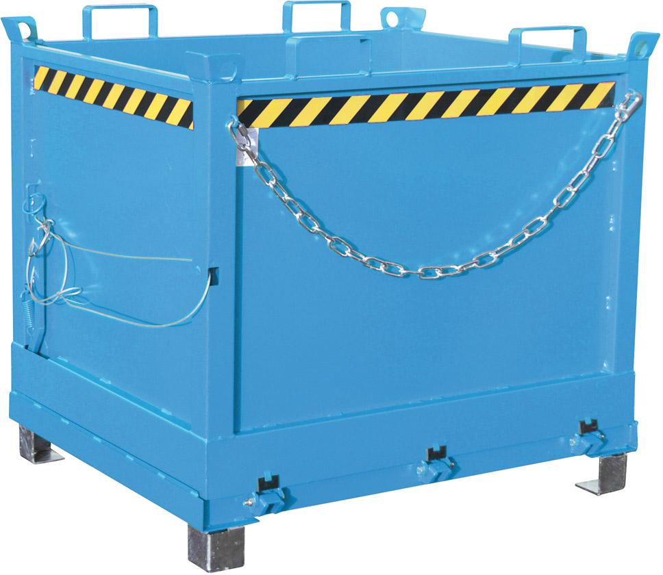 Klappbodenbehälter 1000l B1245xT1040xH1145 mm RAL5012 Tragkraft 1250kg Typ FB 1000 Klappbodenbehälter 1000l B1245xT1040xH1145 mm RAL5012 Tragkraft 1250kg Typ FB 1000