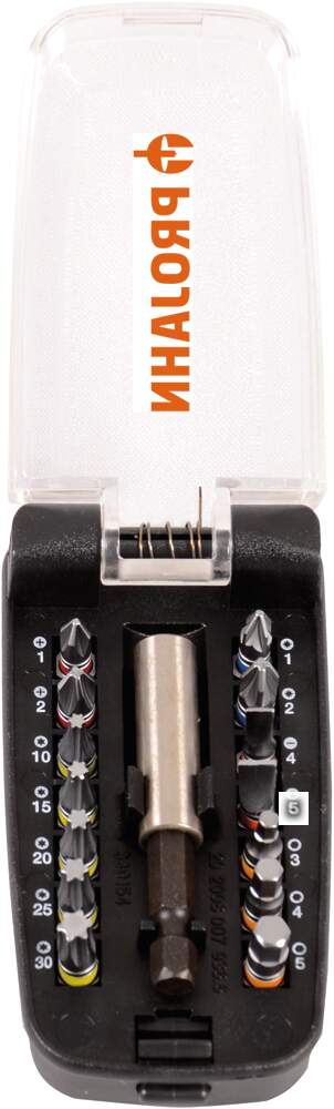 1/4" Bit Box mit markierten Bits 15tlg