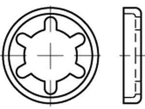DUBO-Zahntellerringe ART 88496 DUBO-Zahntellerringe St. galv. verzinkt, Typ Nr. 404 gal Zn S normal