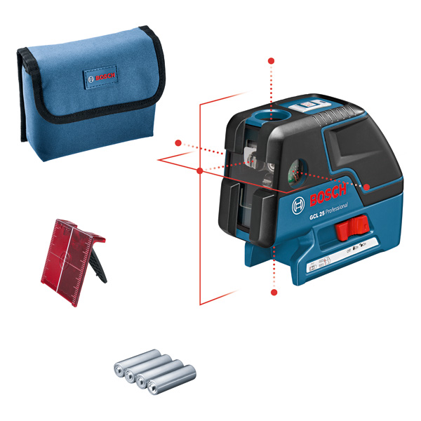 Kombilaser GCL 25, 4 x 1,5 V-LR6-Batterie (AA)