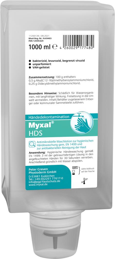Händedekontamanitation Myxal HDS, 1000ml Variof. Händedekontamanitation Myxal HDS, 1000ml Variof.