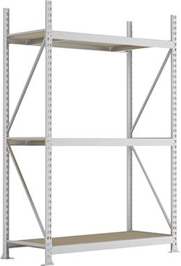 Weitspannregal MINI-RACK B1400xT1050xH2200 mm Anbaufeld 3 Spanplatten Fachlast 600 kg META Weitspannregal MINI-RACK B1400xT1050xH2200 mm Anbaufeld 3 Spanplatten Fachlast 600 kg META