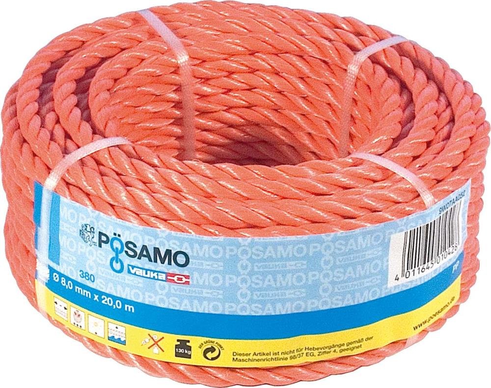 PP-Seil gedr. orange 12,0mmx20m in Ringen PÖSAMO