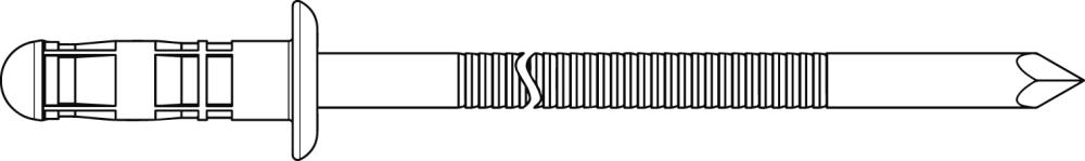 Blindniet PolyBulb Alu/Stahl Flachrundkopf 4,8x11mm GESIPA Blindniet PolyBulb Alu/Stahl Flachrundkopf 4,8x11mm GESIPA