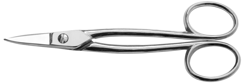 Goldschmiedeschere geradevernickelt mit Griffaugen180mm Erdi