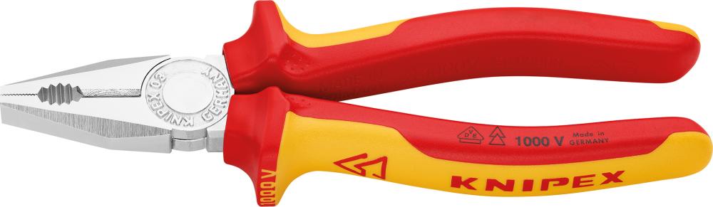 Kombinationszange VDE mitMehrkomponenten-Griffen 180mm KNIPEX Kombinationszange VDE mitMehrkomponenten-Griffen 180mm KNIPEX