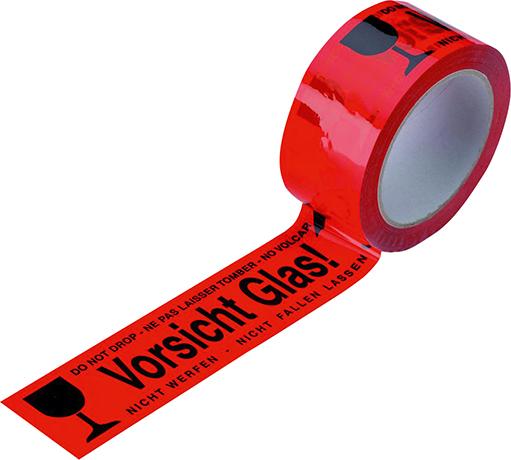 Klebeband PVC 50mmx66m -Vorsicht Glas- 4-sprachig Klebeband PVC 50mmx66m -Vorsicht Glas- 4-sprachig