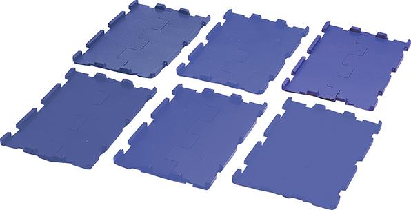 Klappdeckel blau für VTK / D300K,blau B300xT200 mm VE 4 Stk. LA-KA-PE