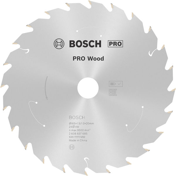 Produktbild PRO Wood cordless Kreissägeblatt, 165 x 1,5 x 20 mm, T24