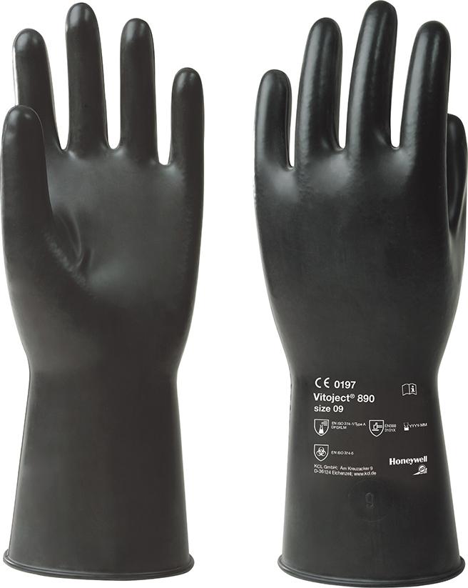 Handschuh Vitoject 890, 350 mm, Gr.8,schwarz Honeywell Handschuh Vitoject 890, 350 mm, Gr.8,schwarz Honeywell