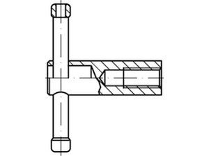 Knebelmuttern DIN 6307 Stahl 5 M 10 brüniert, loser Knebel brün S normal