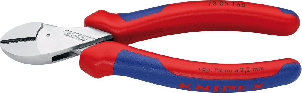 Kompakt-Seitenschneider verchromt mit Kunststoff-Griffen 160mm KNIPEX