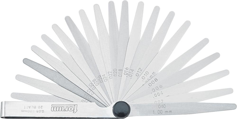 Fühlerlehre 20 Blatt 0,05-1mm FORUM