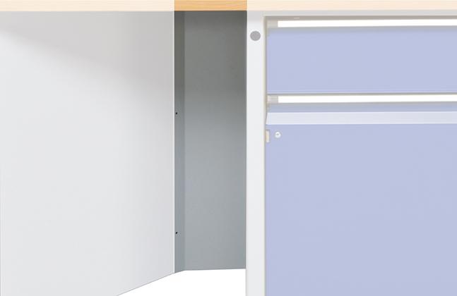 Blendensatz für 8-Eck-Werkbank RAL 7035 Blendensatz für 8-Eck-Werkbank RAL 7035