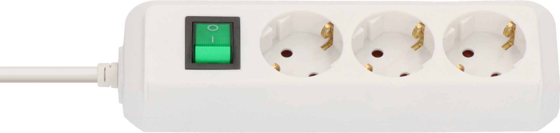 Eco-Line Steckdosenleiste mit Schalter 3-fach weiß 1,5m H05VV-F 3G1,5
