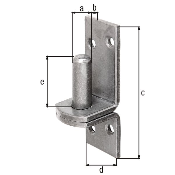 Kloben auf Platte,Edelstahl,Dorn Ø16 mm,Abstand 13 mm,Platte HxB115x40 mm