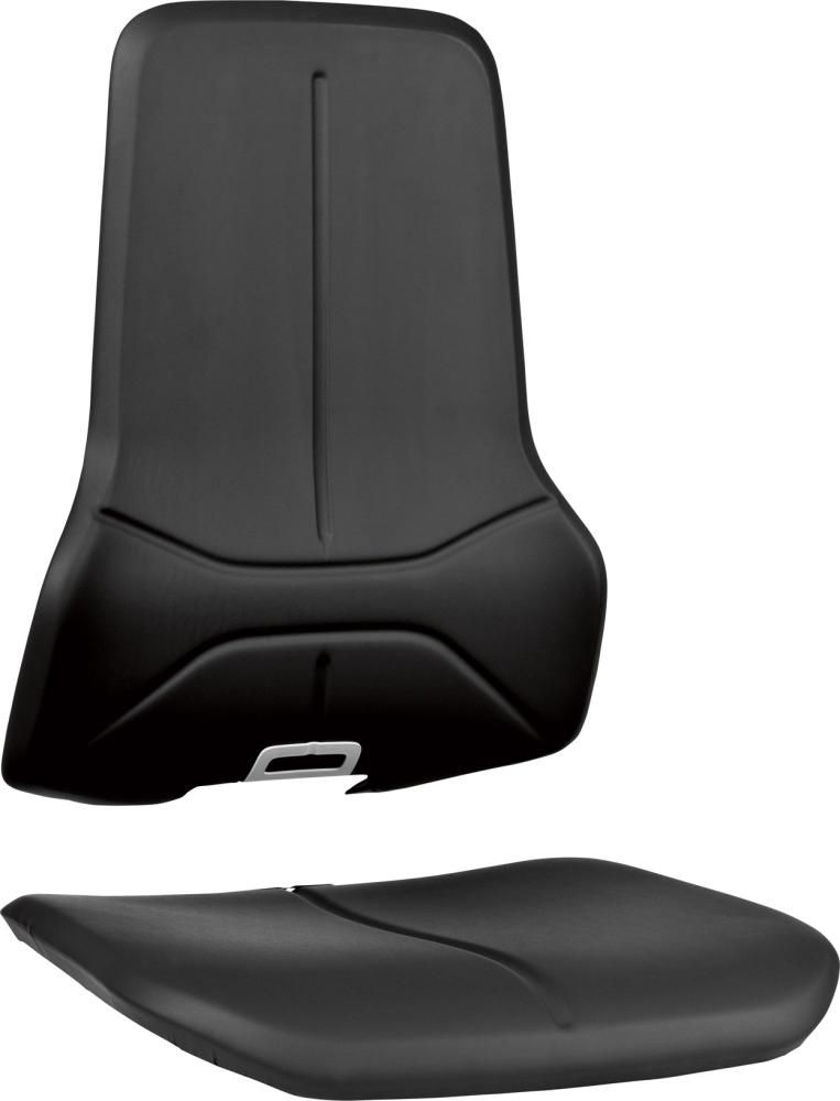 Polsterelement Kunstleder schwarz für Arbeitsstuhl Neon Polsterelement Kunstleder schwarz für Arbeitsstuhl Neon