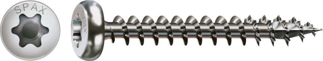 Artikelhauptbild ABC Spax T-STAR plus Schraube A2 Halbrundkopf, I-Stern 3,5 x 30 mit 4CUT-Spitze, Vollgewinde, gleitbesch