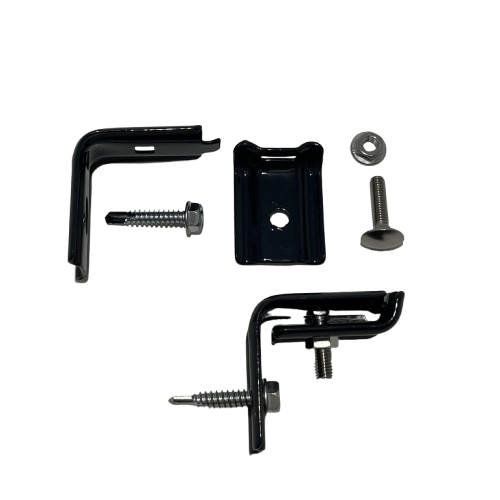 Edelstahlwinkel für Zaunanschluss, anthrazit